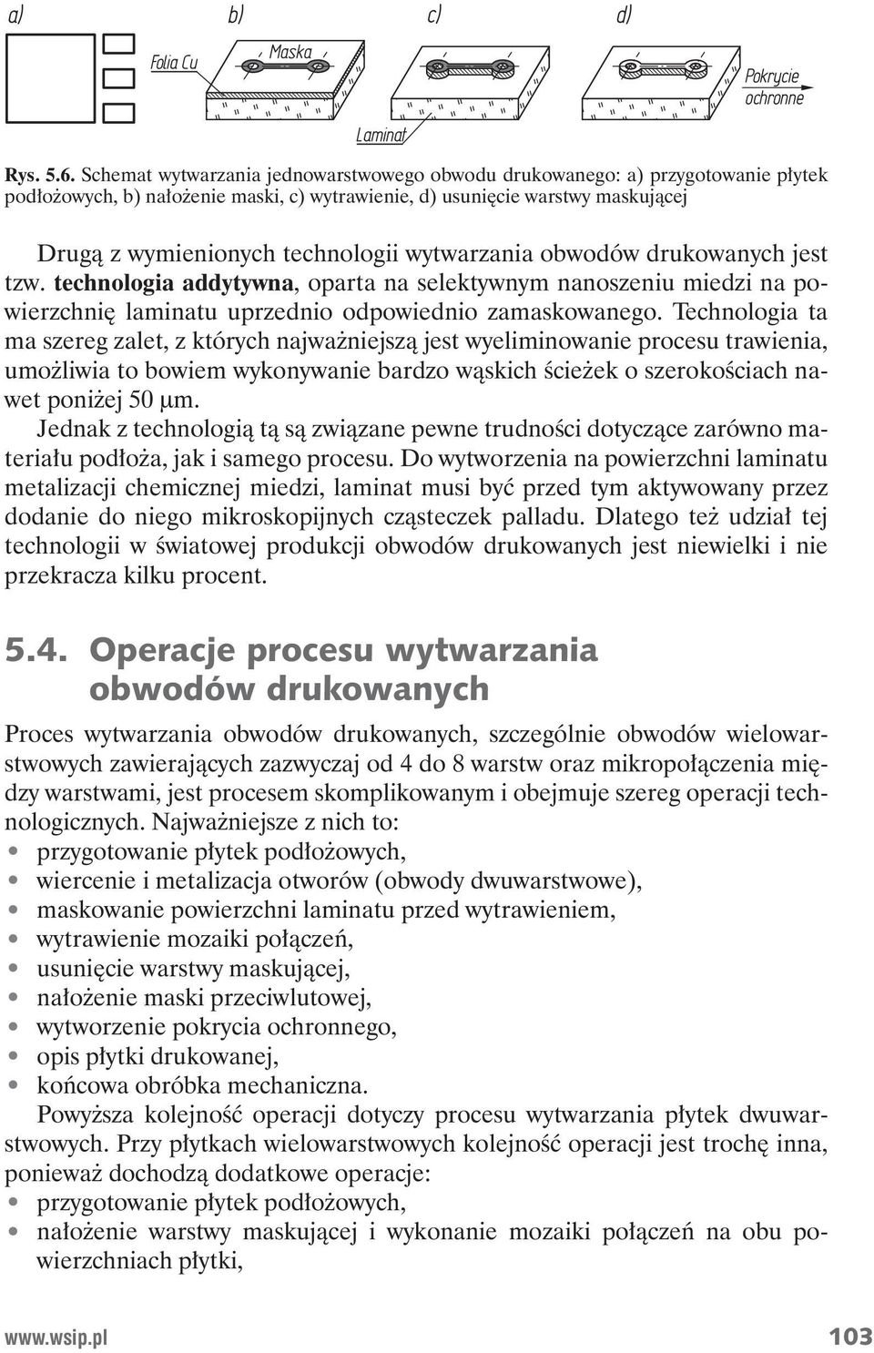 wytwarzania obwodów drukowanych jest tzw. technologia addytywna, oparta na selektywnym nanoszeniu miedzi na powierzchni laminatu uprzednio odpowiednio zamaskowanego.