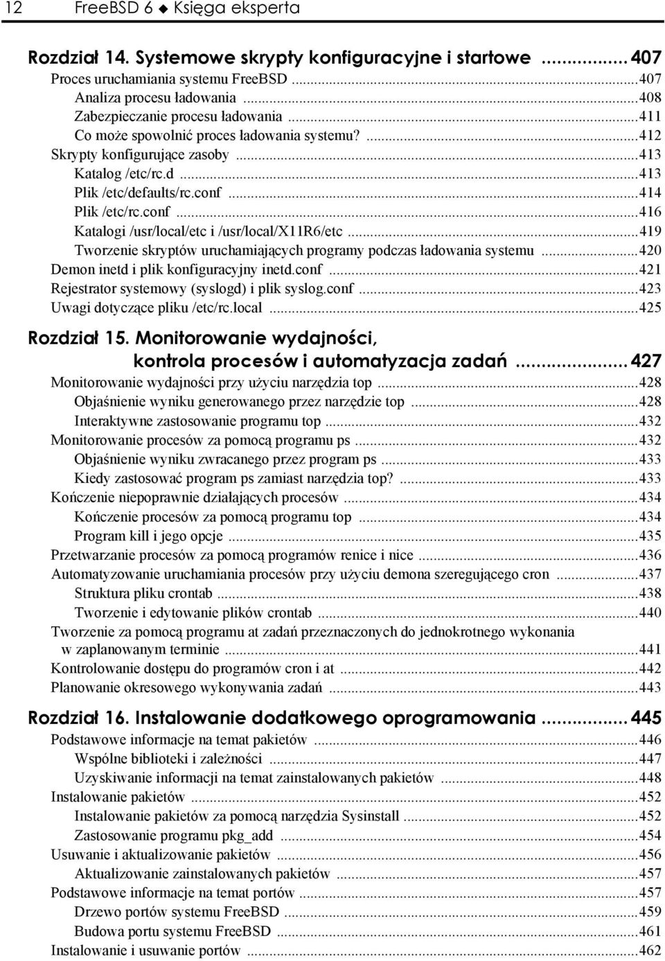 ..419 Tworzenie skryptów uruchamiających programy podczas ładowania systemu...420 Demon inetd i plik konfiguracyjny inetd.conf...421 Rejestrator systemowy (syslogd) i plik syslog.conf...423 Uwagi dotyczące pliku /etc/rc.