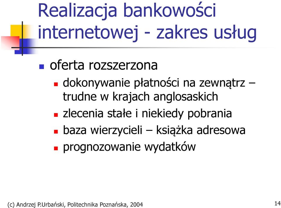 zlecenia stałe i niekiedy pobrania baza wierzycieli książka adresowa