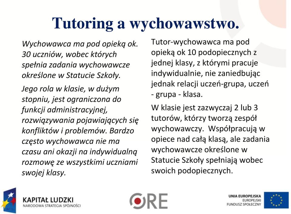 Bardzo często wychowawca nie ma czasu ani okazji na indywidualną rozmowę ze wszystkimi uczniami swojej klasy.