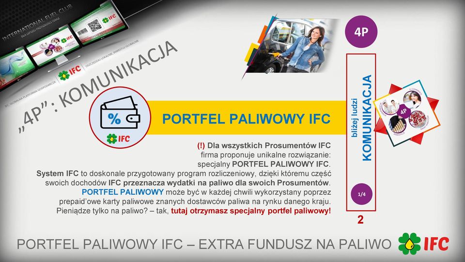 System IFC to doskonale przygotowany program rozliczeniowy, dzięki któremu część swoich dochodów IFC przeznacza wydatki na paliwo dla swoich