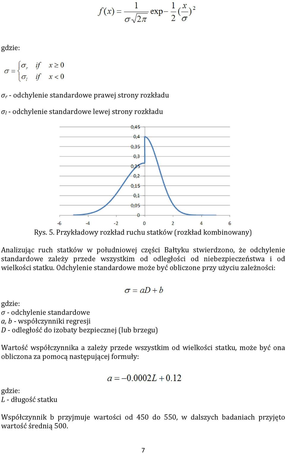 niebezpieczeństwa i od wielkości statku.