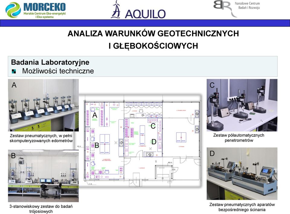 edometrów B B D D Zestaw półautomatycznych penetrometrów 3-stanowiskowy