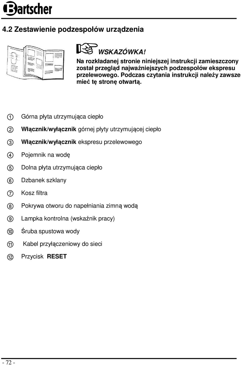 Pdczas czytania instrukcji należy zawsze mieć tę strnę twartą.