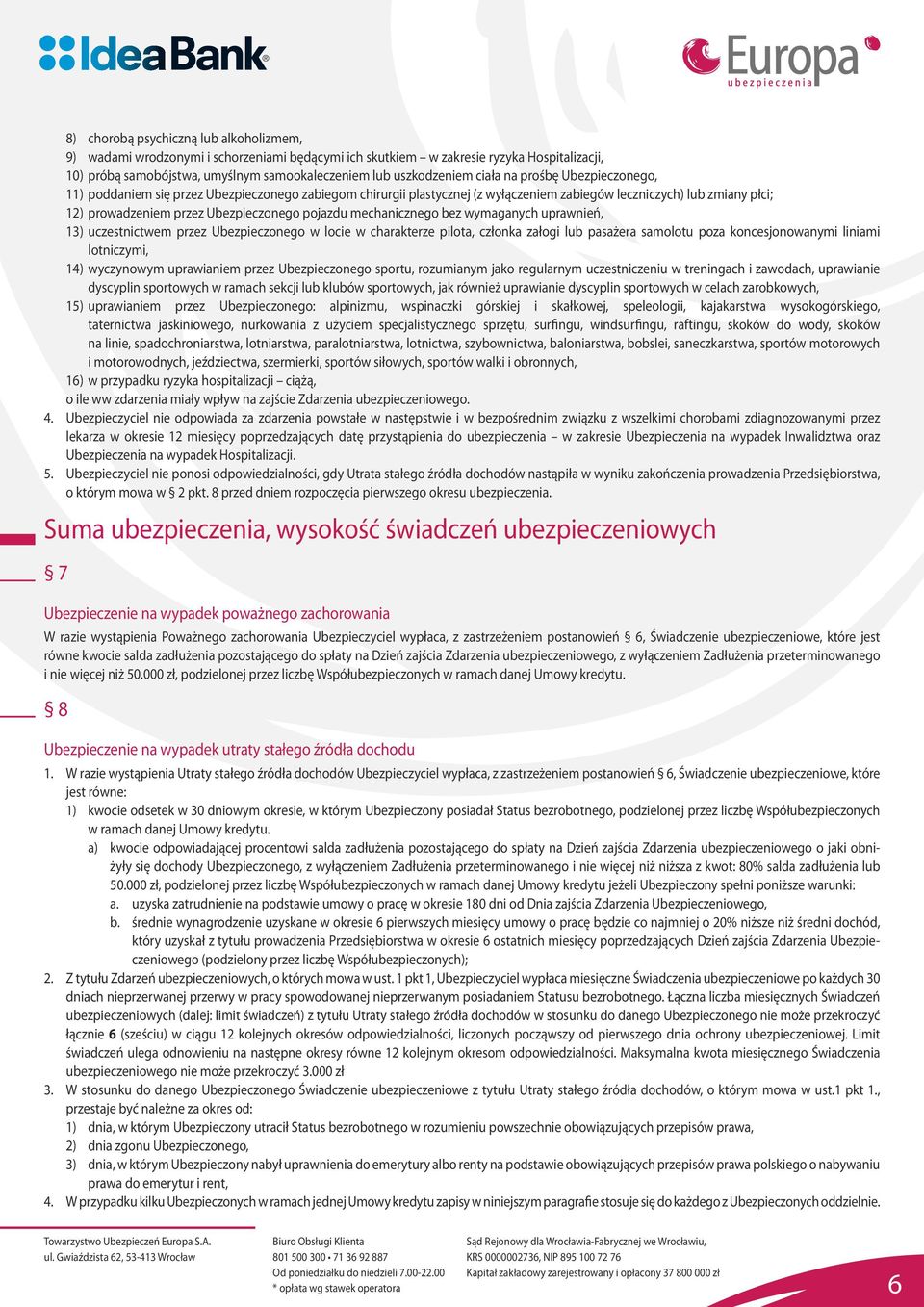 pojazdu mechanicznego bez wymaganych uprawnień, 13) uczestnictwem przez Ubezpieczonego w locie w charakterze pilota, członka załogi lub pasażera samolotu poza koncesjonowanymi liniami lotniczymi, 14)