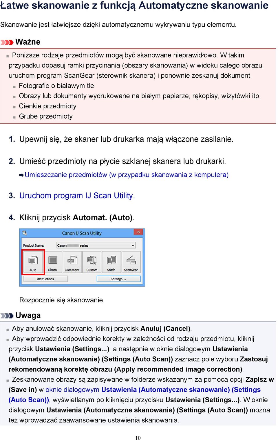 Fotografie o białawym tle Obrazy lub dokumenty wydrukowane na białym papierze, rękopisy, wizytówki itp. Cienkie przedmioty Grube przedmioty 1.