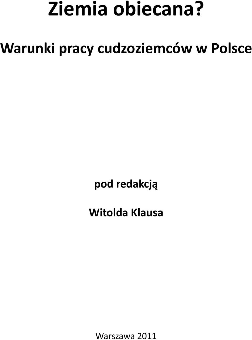 cudzoziemców w Polsce