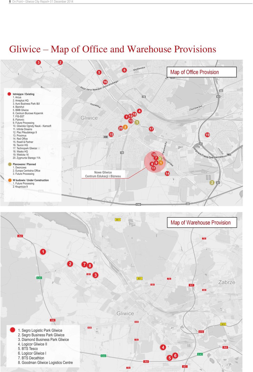 and Warehouse Provisions Map of