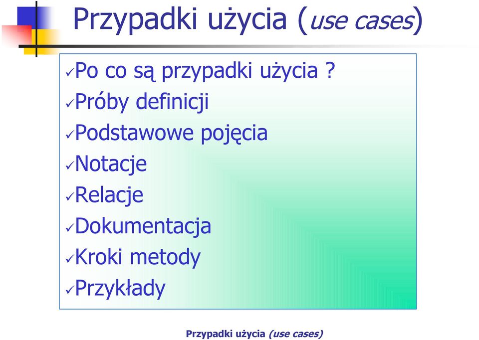 pojęcia Notacje Relacje