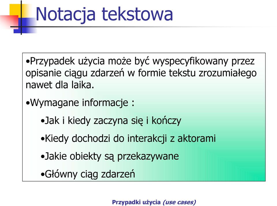 Wymagane informacje : Jak i kiedy zaczyna się i kończy Kiedy dochodzi