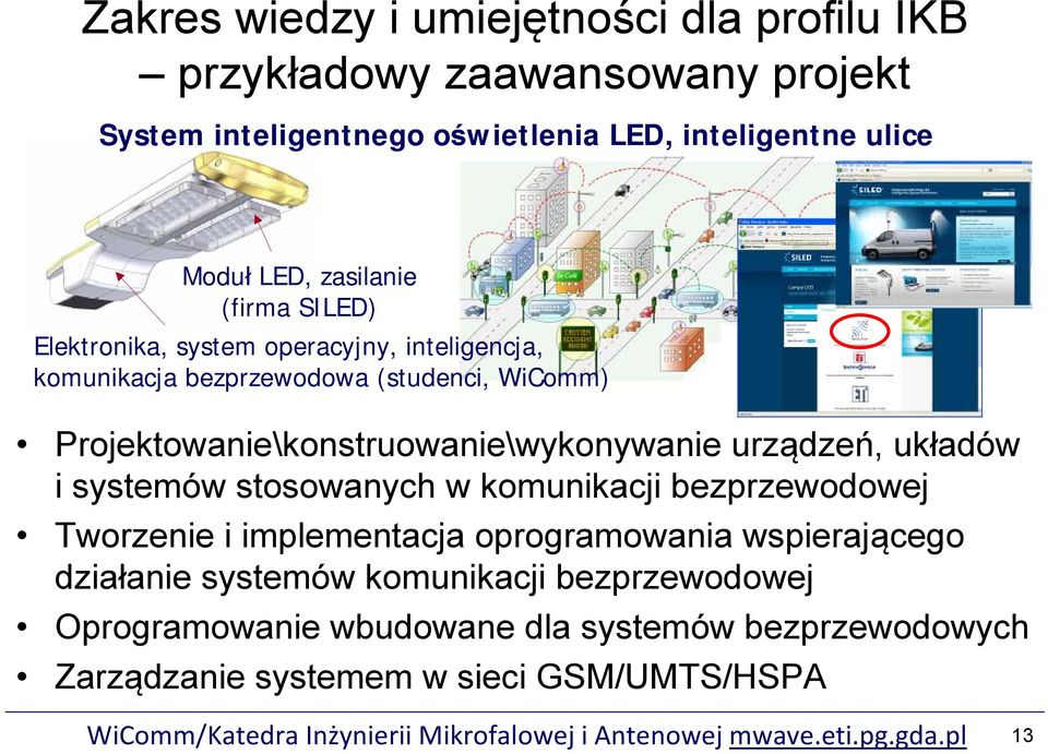 Projektowanie\konstruowanie\wykonywanie urządzeń, układów i systemów stosowanych w komunikacji bezprzewodowej Tworzenie i implementacja