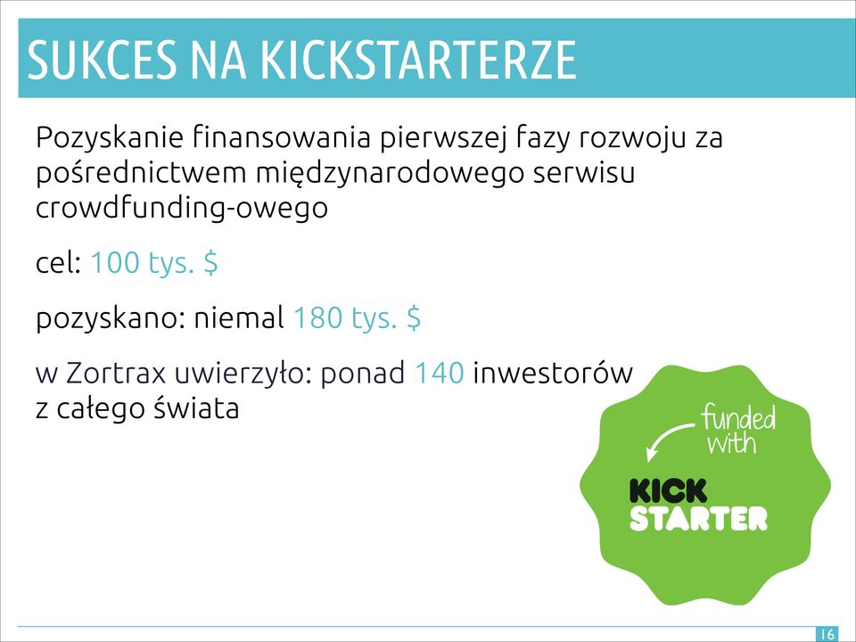 serwisu crowdfunding-owego cel: 100 tys.