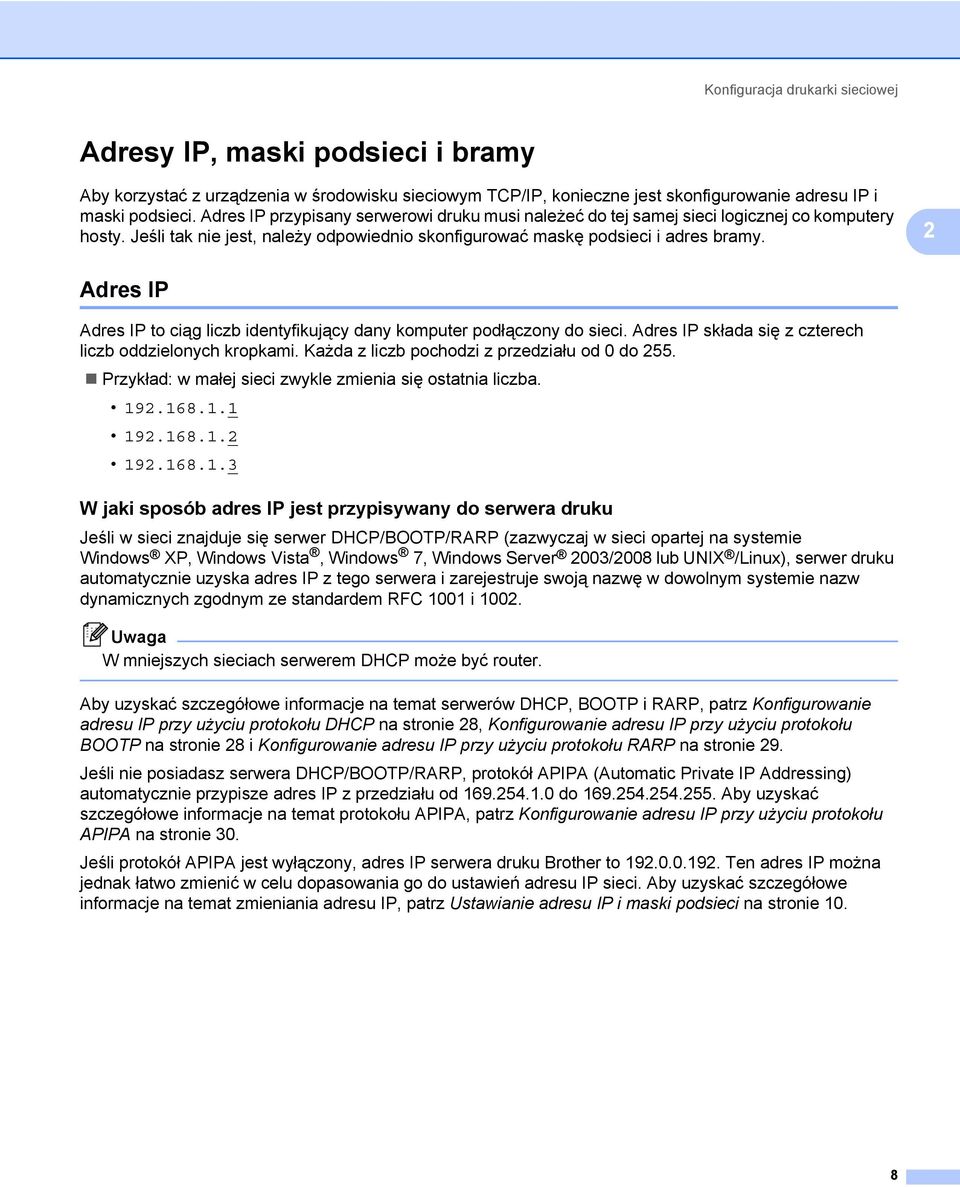 2 Adres IP 2 Adres IP to ciąg liczb identyfikujący dany komputer podłączony do sieci. Adres IP składa się z czterech liczb oddzielonych kropkami. Każda z liczb pochodzi z przedziału od 0 do 255.