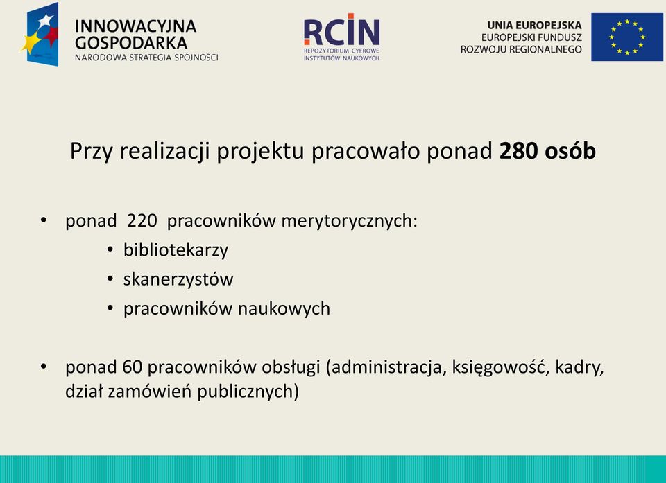 skanerzystów pracowników naukowych ponad 60 pracowników