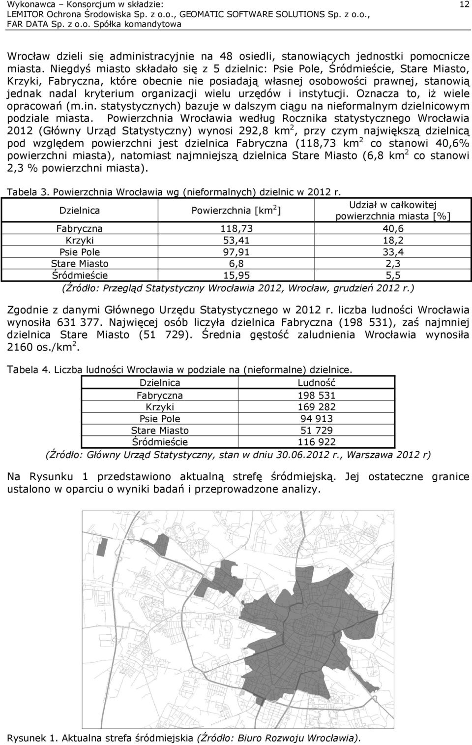 wielu urzędów i instytucji. Oznacza to, iż wiele opracowań (m.in. statystycznych) bazuje w dalszym ciągu na nieformalnym dzielnicowym podziale miasta.