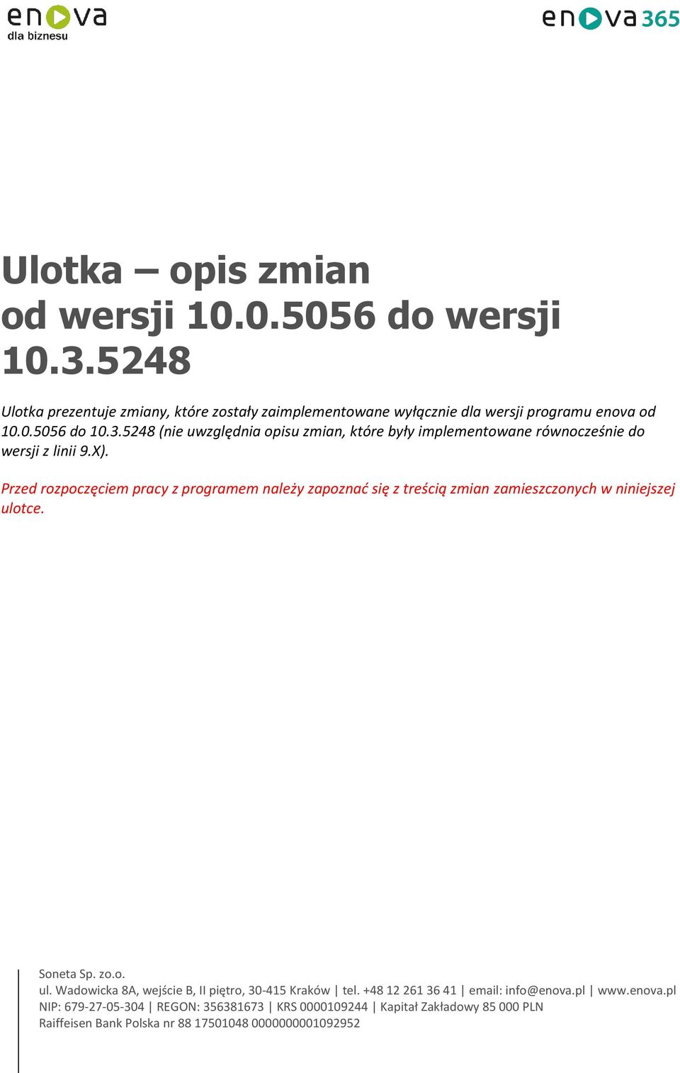 enova od 10.0.5056 do 10.3.