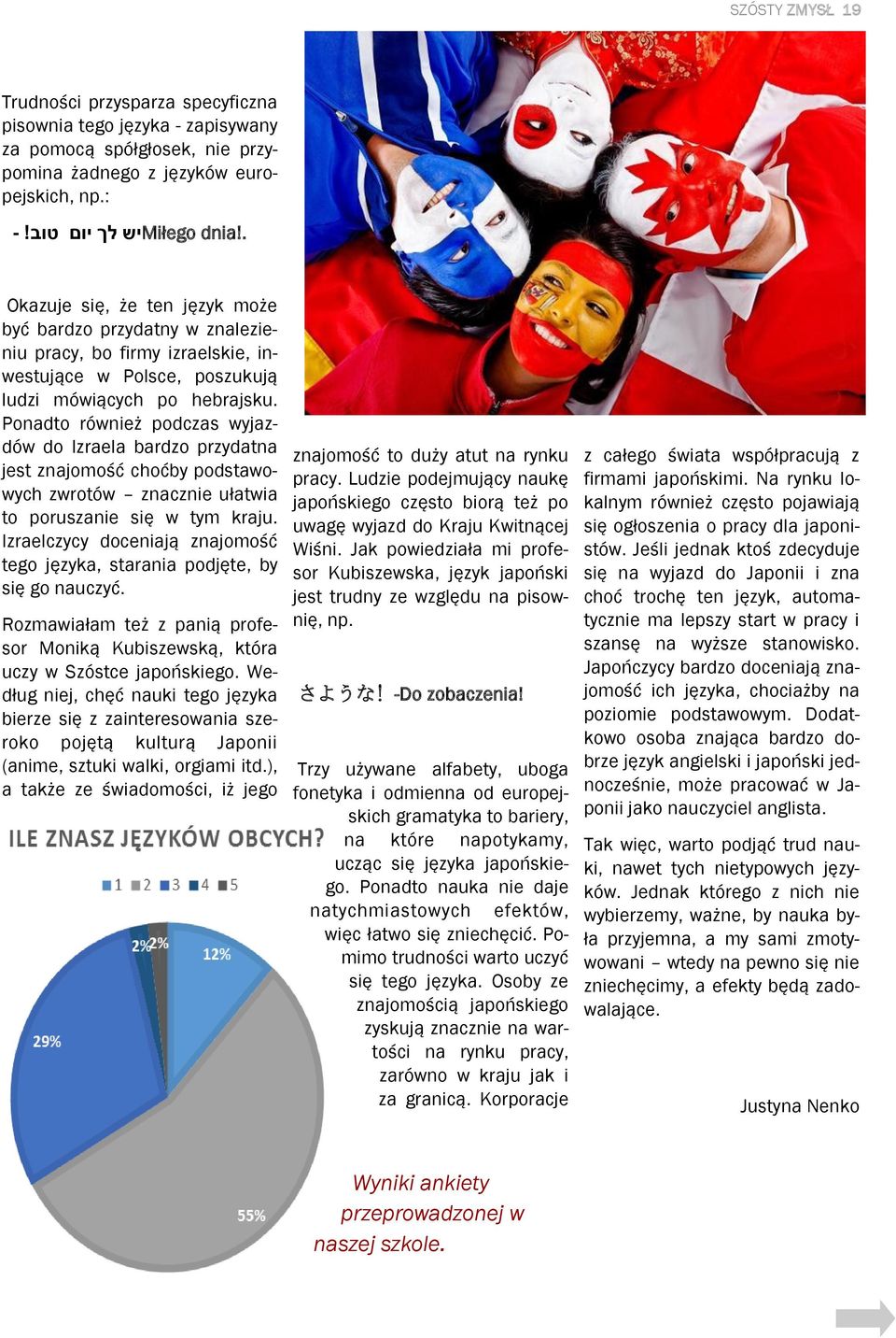 Ponadto również podczas wyjazdów do Izraela bardzo przydatna jest znajomość choćby podstawowych zwrotów znacznie ułatwia to poruszanie się w tym kraju.