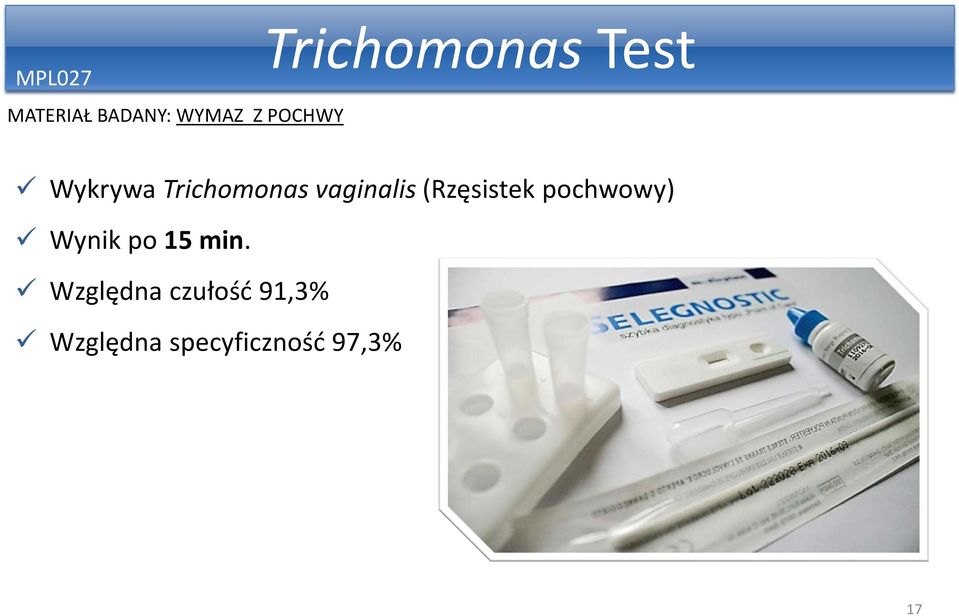 vaginalis (Rzęsistek pochwowy) Wynik po 15