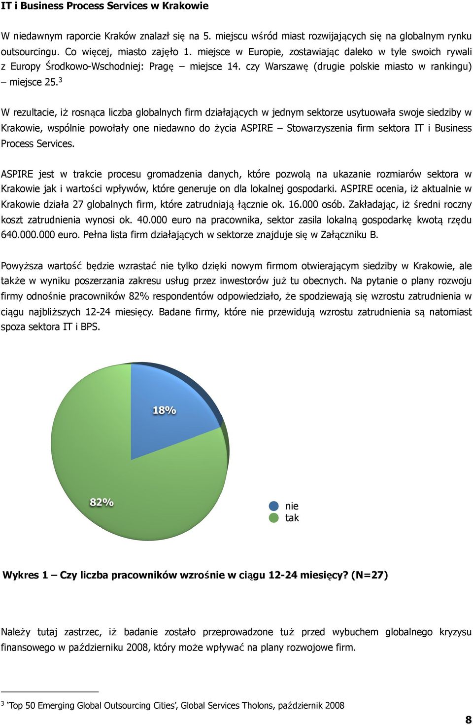 3 W rezultacie, iż rosnąca liczba globalnych firm działających w jednym sektorze usytuowała swoje siedziby w Krakowie, wspólnie powołały one niedawno do życia ASPIRE Stowarzyszenia firm sektora IT i