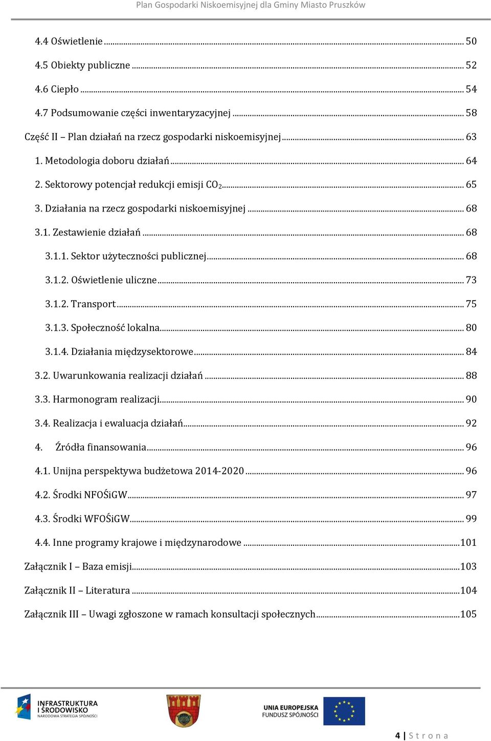 .. 68 3.1.2. Oświetlenie uliczne... 73 3.1.2. Transport... 75 3.1.3. Społeczność lokalna... 80 3.1.4. Działania międzysektorowe... 84 3.2. Uwarunkowania realizacji działań... 88 3.3. Harmonogram realizacji.