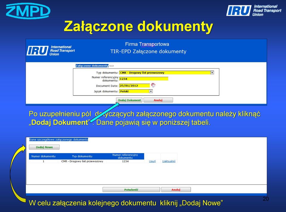 Dodaj Dokument.