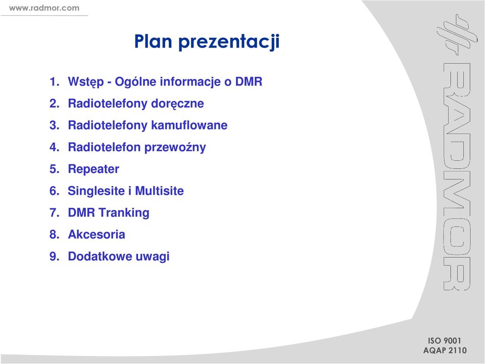 Radiotelefon przewoźny 5. Repeater 6.