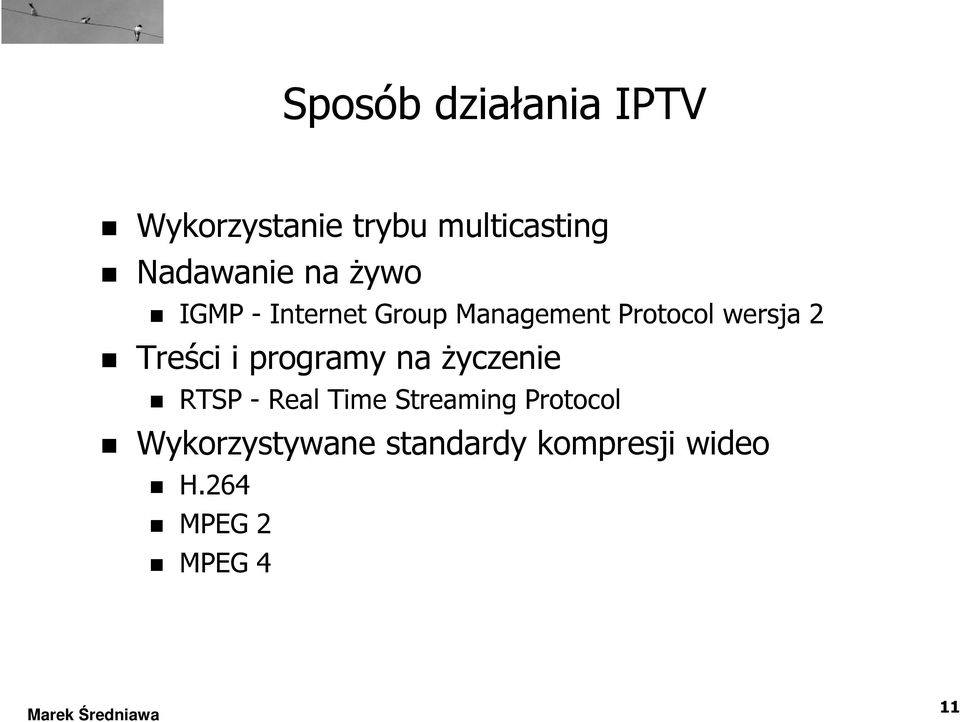 wersja 2 Treści i programy na życzenie RTSP - Real Time