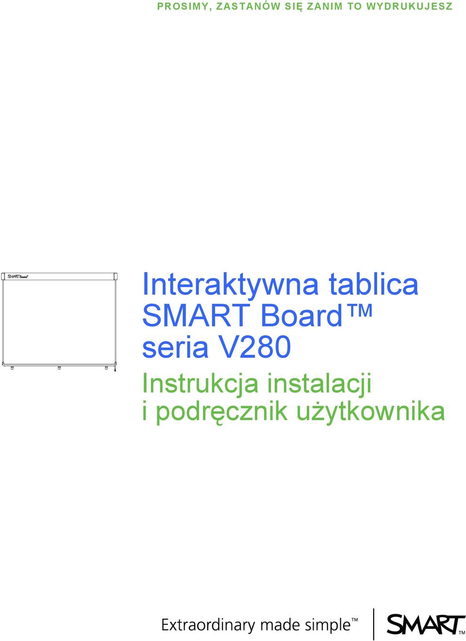 SMART Board seria V280 Instrukcja