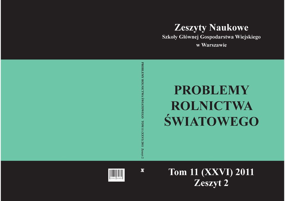 ŚWIATOWEGO TOM 11 (XXVI) 2011 Zeszyt 2 PROBLEMY