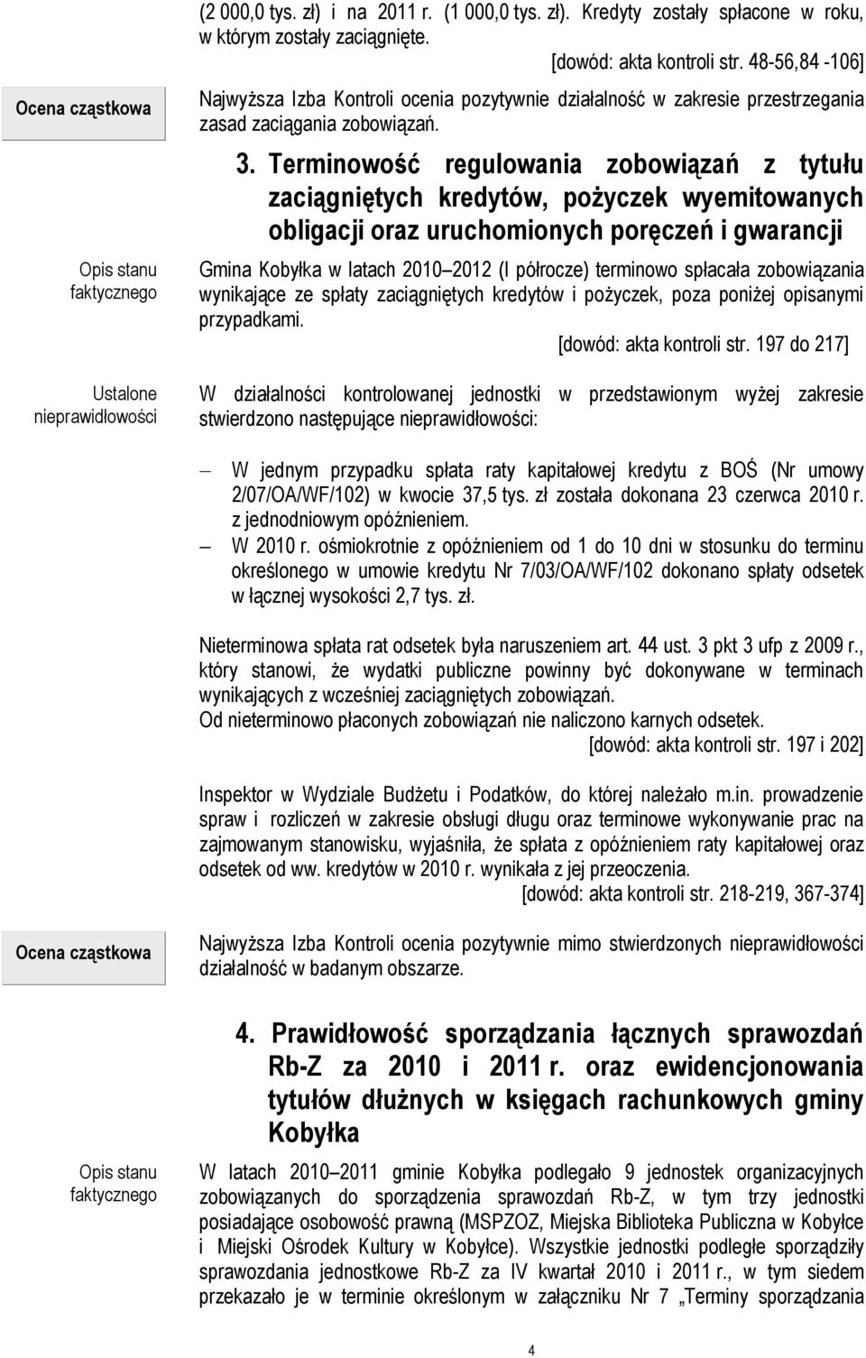 Terminowość regulowania zobowiązań z tytułu zaciągniętych kredytów, pożyczek wyemitowanych obligacji oraz uruchomionych poręczeń i gwarancji Gmina Kobyłka w latach 2010 2012 (I półrocze) terminowo