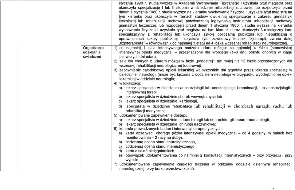 r. studia wyższe na kierunku wychowanie fizyczne i uzyskała tytuł magistra na tym kierunku oraz ukończyła w ramach studiów dwuletnią specjalizację z zakresu gimnastyki leczniczej lub rehabilitacji