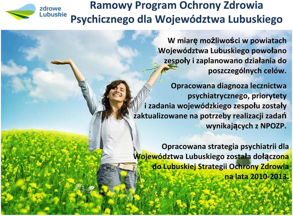 Opracowana diagnoza lecznictwa psychiatrycznego, priorytety i zadania wojewódzkiego zespołu zostały zaktualizowane na