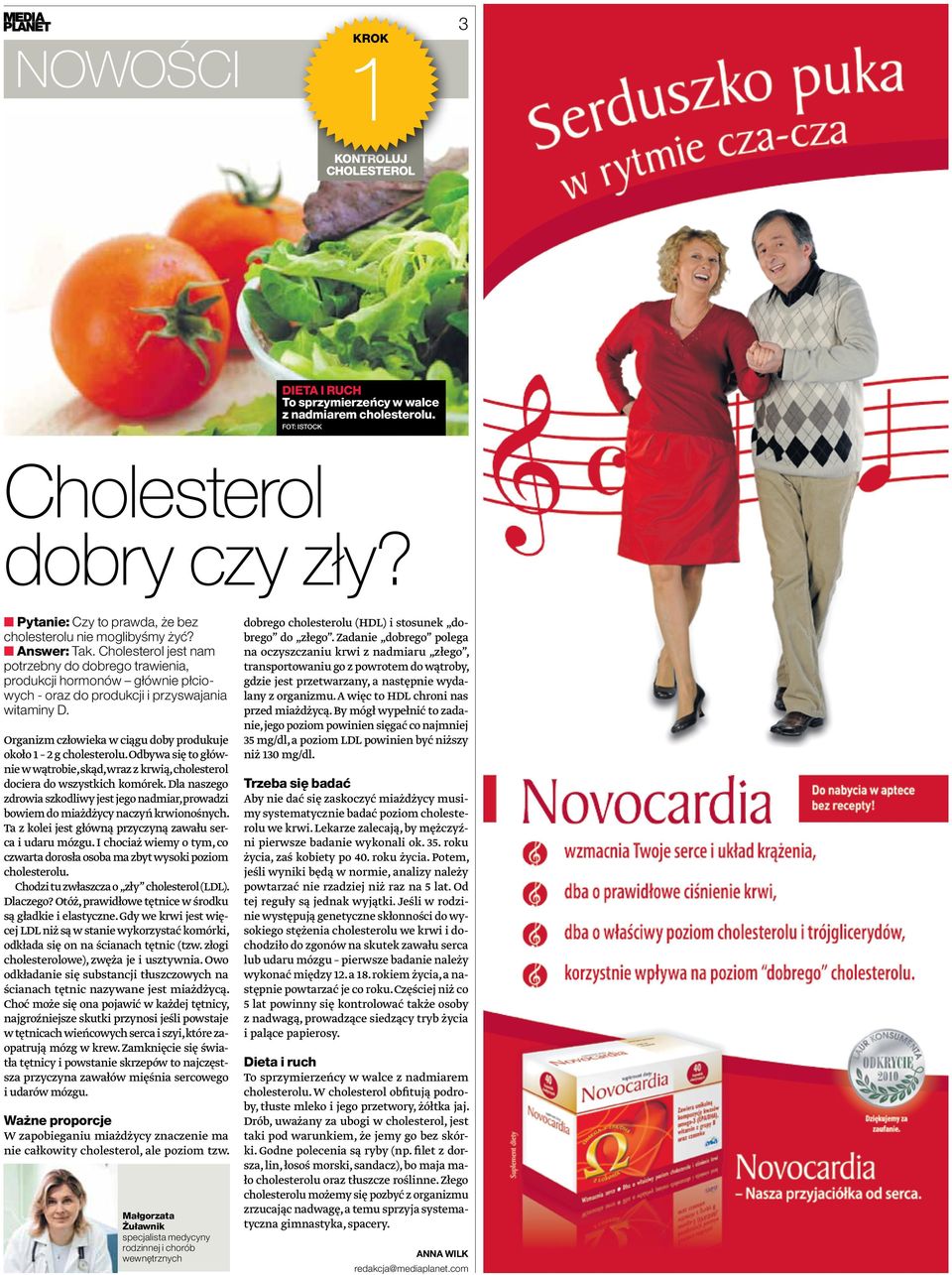 Cholesterol jest nam potrzebny do dobrego trawienia, produkcji hormonów głównie płciowych - oraz do produkcji i przyswajania witaminy D.