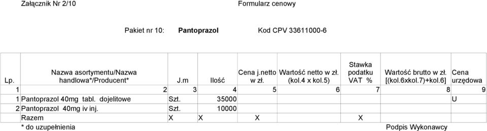 (kol.4 x kol.5) VAT % [(kol.6xkol.7)+kol.