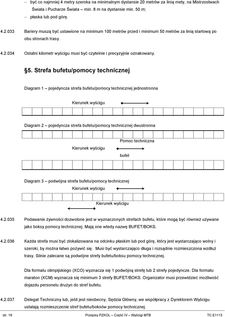 Strefa bufetu/pomocy technicznej Diagram 1 pojedyncza strefa bufetu/pomocy technicznej jednostronna Kierunek wyścigu Diagram 2 pojedyncza strefa bufetu/pomocy technicznej dwustronna Kierunek wyścigu