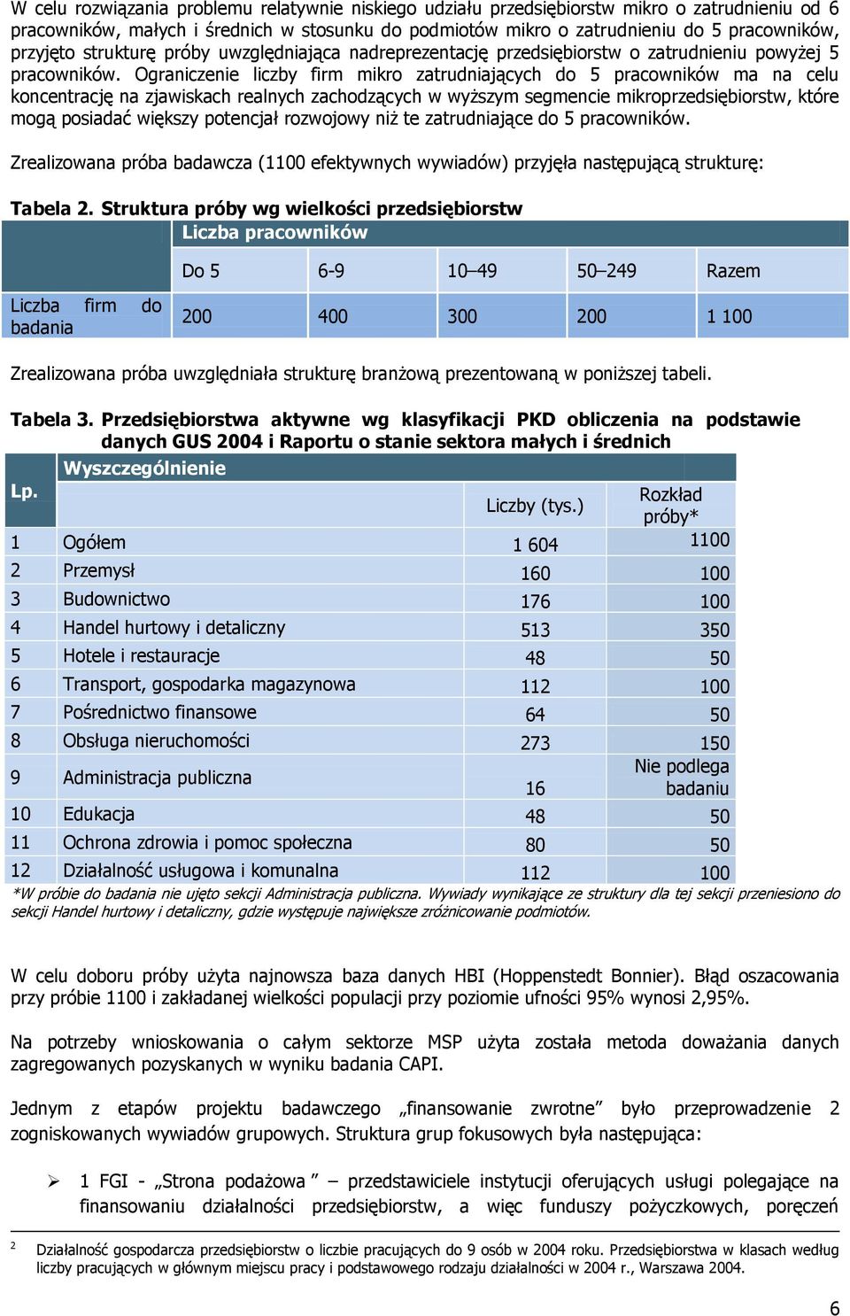 Ograniczenie liczby firm mikro zatrudniających do 5 pracowników ma na celu koncentrację na zjawiskach realnych zachodzących w wyższym segmencie mikroprzedsiębiorstw, które mogą posiadać większy