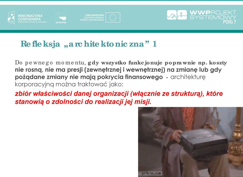 nie mają pokrycia finansowego - architekturę korporacyjną można traktować jako: zbiór