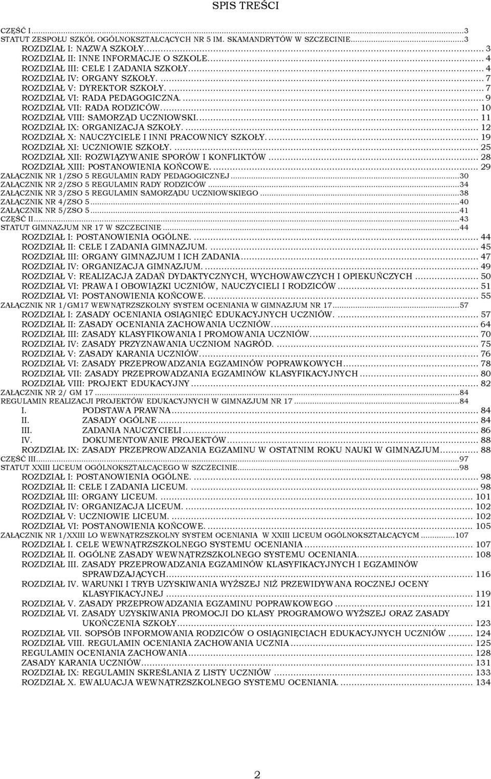 .. 10 ROZDZIAŁ VIII: SAMORZĄD UCZNIOWSKI... 11 ROZDZIAŁ IX: ORGANIZACJA SZKOŁY.... 12 ROZDZIAŁ X: NAUCZYCIELE I INNI PRACOWNICY SZKOŁY.... 19 ROZDZIAŁ XI: UCZNIOWIE SZKOŁY.