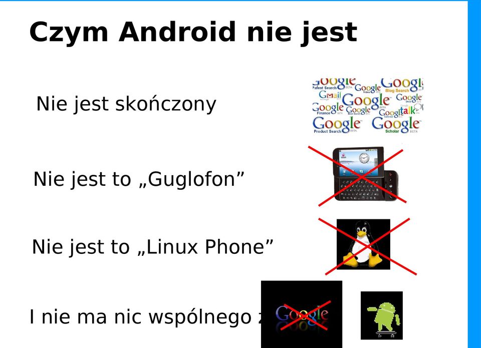 Guglofon Nie jest to Linux