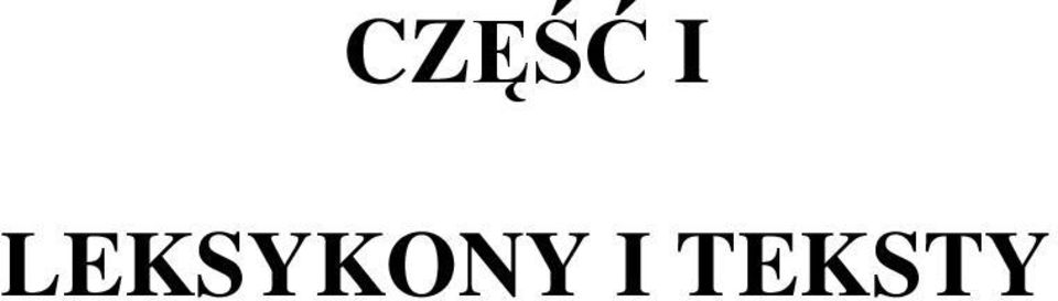 I TEKSTY