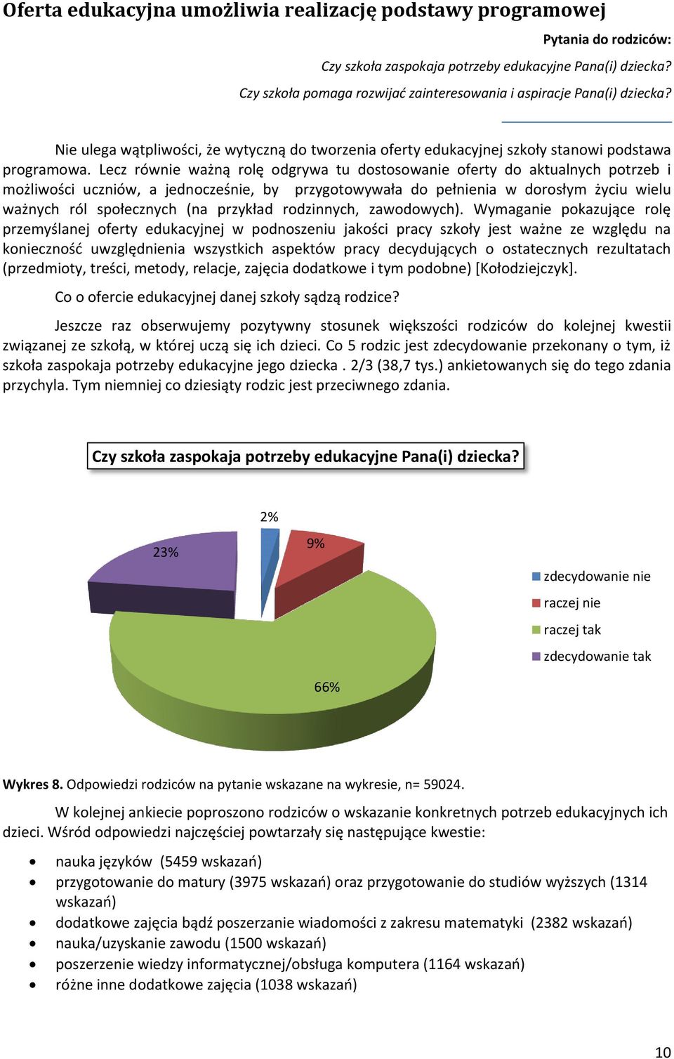 Lecz równie ważną rolę odgrywa tu dostosowanie oferty do aktualnych potrzeb i możliwości uczniów, a jednocześnie, by przygotowywała do pełnienia w dorosłym życiu wielu ważnych ról społecznych (na