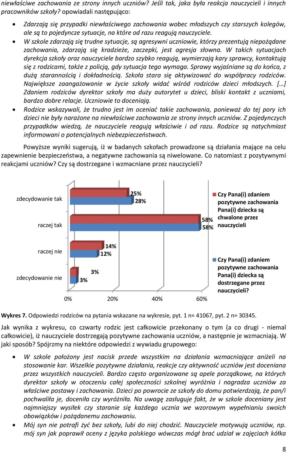 W szkole zdarzają się trudne sytuacje, są agresywni uczniowie, którzy prezentują niepożądane zachowania, zdarzają się kradzieże, zaczepki, jest agresja słowna.