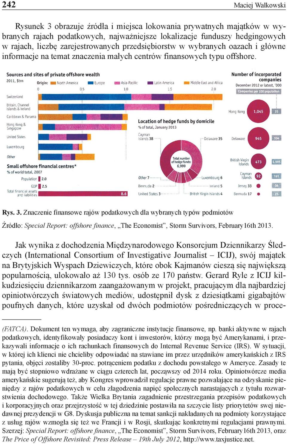 Znaczenie finansowe rajów podatkowych dla wybranych typów podmiotów Źródło: Special Report: offshore finance, The Economist, Storm Survivors, February16th 2013.