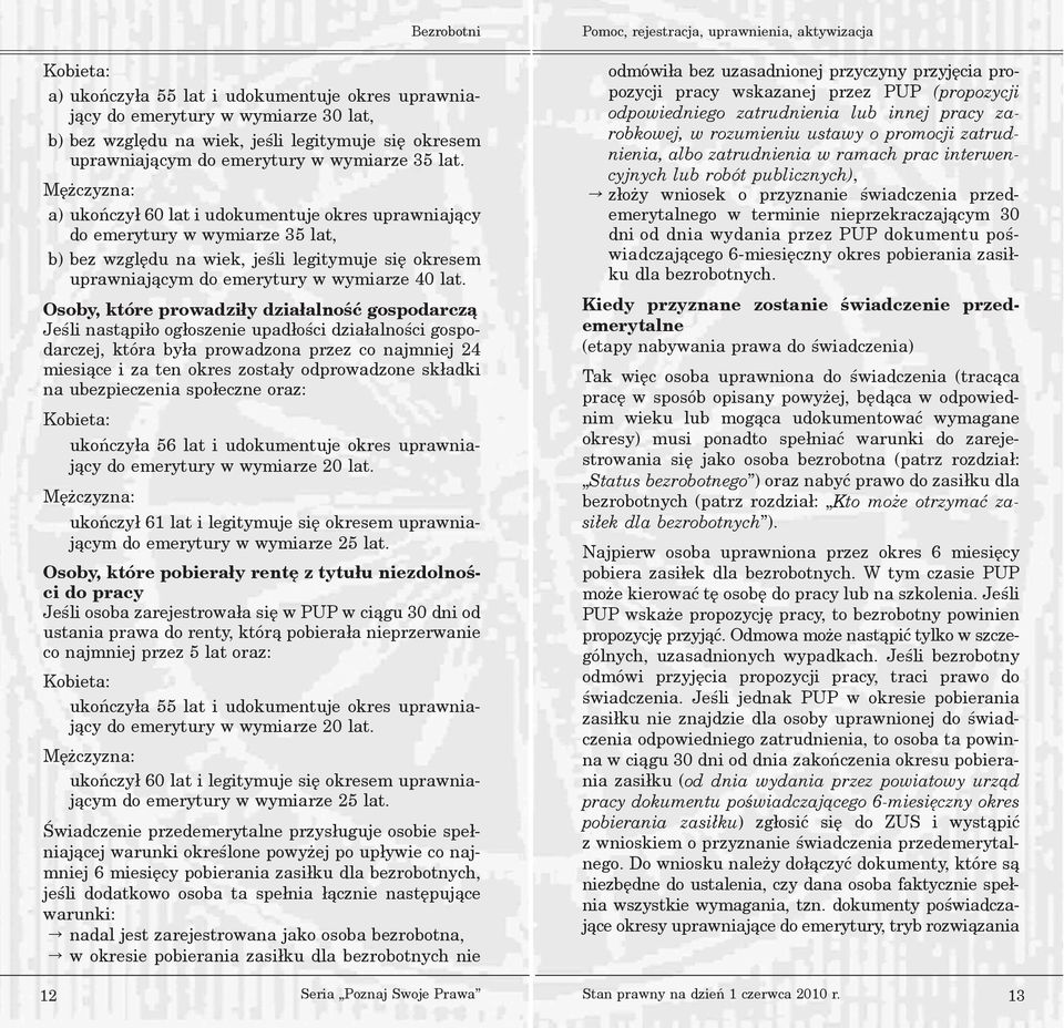 Osoby, które prowadzi³y dzia³alnoœæ gospodarcz¹ Jeœli nast¹pi³o og³oszenie upad³oœci dzia³alnoœci gospodarczej, która by³a prowadzona przez co najmniej 24 miesi¹ce i za ten okres zosta³y odprowadzone