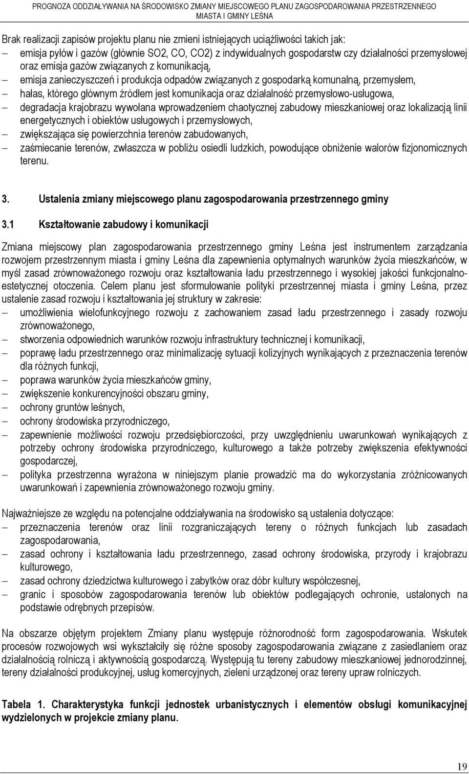 przemysłowo-usługowa, - degradacja krajobrazu wywołana wprowadzeniem chaotycznej zabudowy mieszkaniowej oraz lokalizacją linii energetycznych i obiektów usługowych i przemysłowych, - zwiększająca się