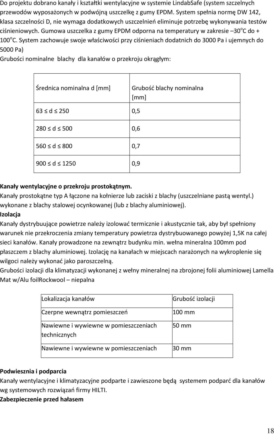 Gumowa uszczelka z gumy EPDM odporna na temperatury w zakresie 30 o C do + 100 o C.