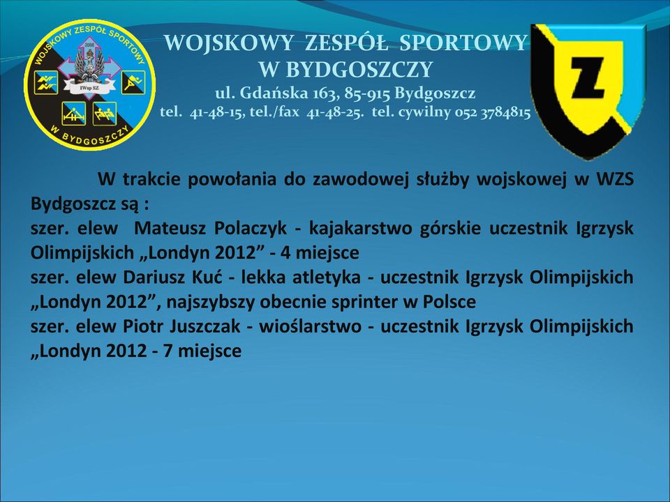 szer. elew Dariusz Kuć - lekka atletyka - uczestnik Igrzysk Olimpijskich Londyn 2012, najszybszy