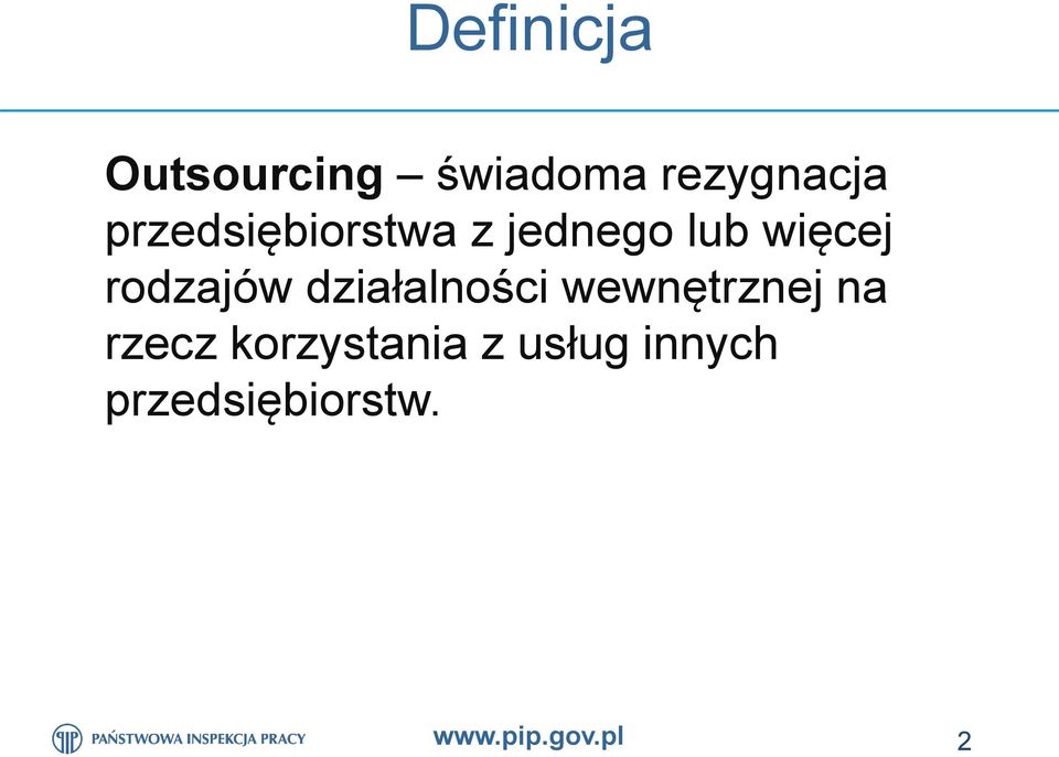 rodzajów działalności wewnętrznej na