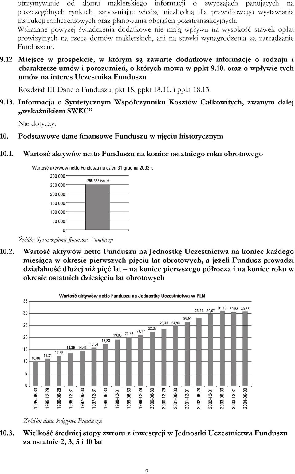 Wskazane powyżej świadczenia dodatkowe nie mają wpływu na wysokość stawek opłat prowizyjnych na rzecz domów maklerskich, ani na stawki wynagrodzenia za zarządzanie Funduszem. 9.