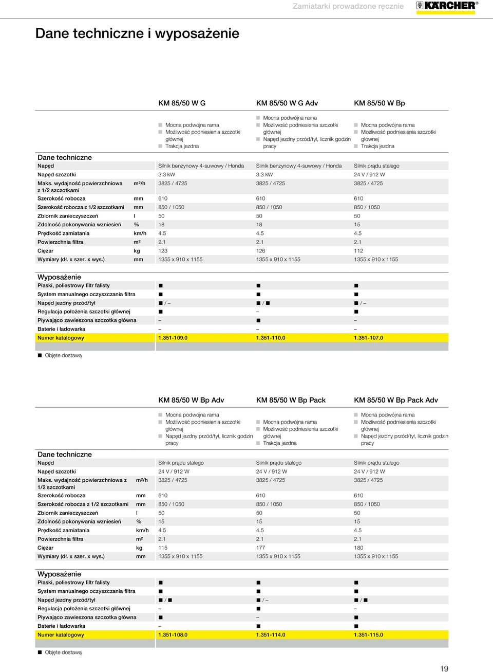 4-suwowy / Honda Silnik benzynowy 4-suwowy / Honda Silnik prądu stałego Napęd szczotki 3.3 kw 3.3 kw 24 V / 912 W Maks.